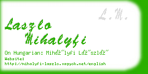 laszlo mihalyfi business card